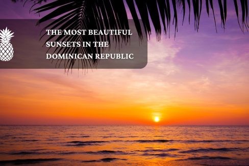 美丽的日落多米尼加共和国